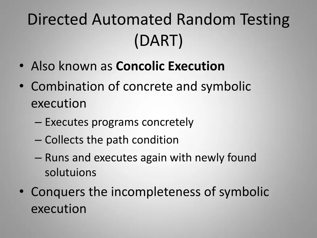 directed automated random testing dart