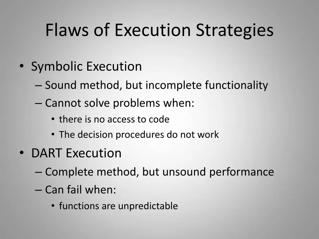 flaws of execution strategies