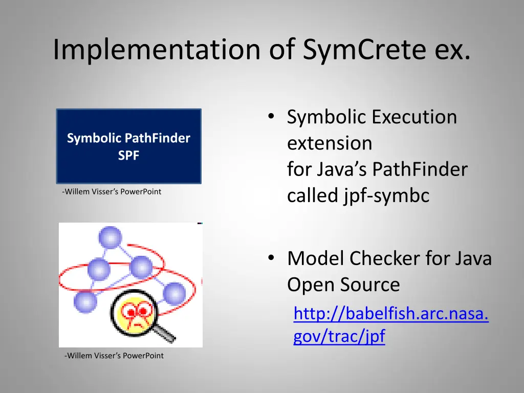 implementation of symcrete ex