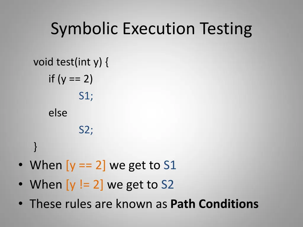 symbolic execution testing