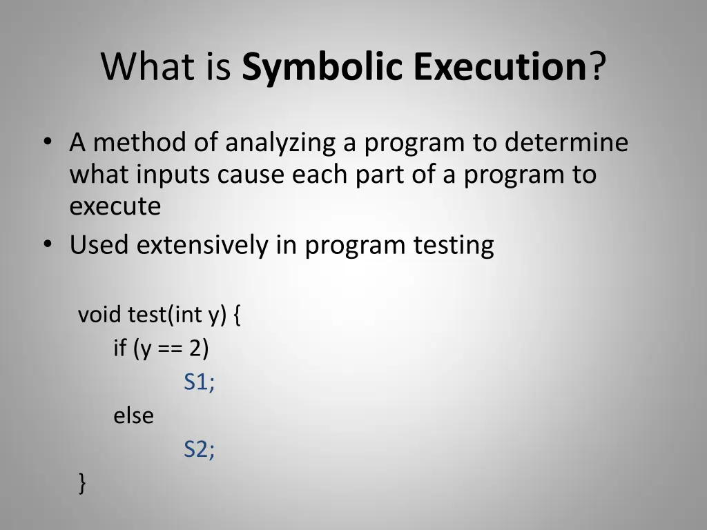 what is symbolic execution