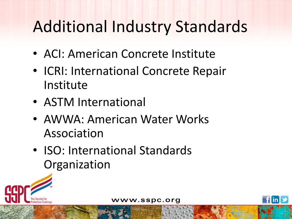 additional industry standards