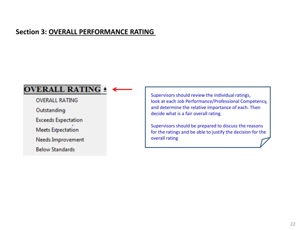 section 3 overall performance rating 1