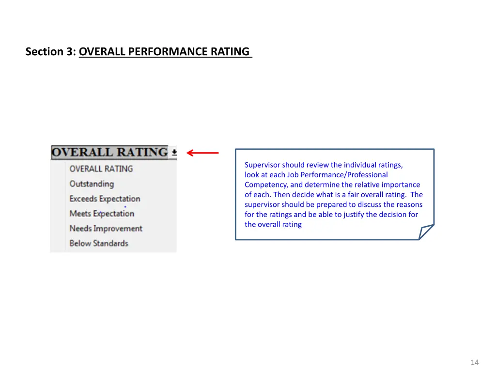 section 3 overall performance rating