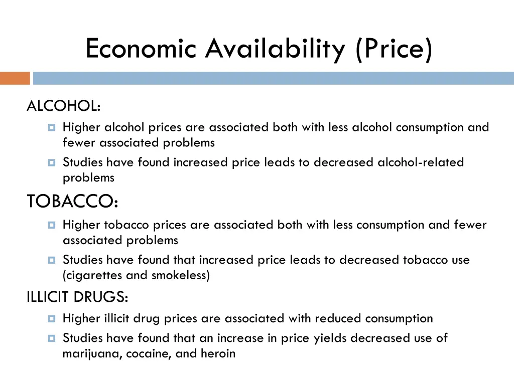 economic availability price