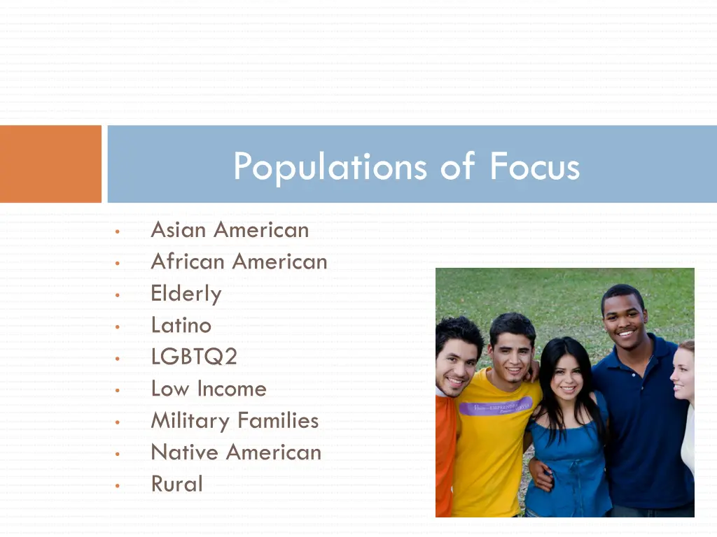 populations of focus