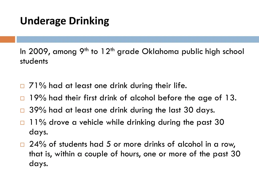 underage drinking