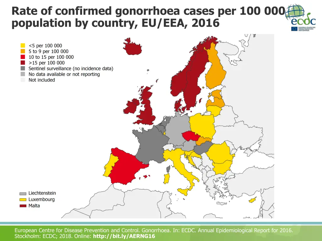 rate of confirmed gonorrhoea cases