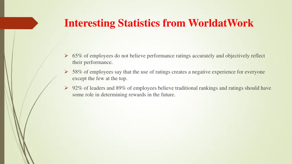 interesting statistics from worldatwork