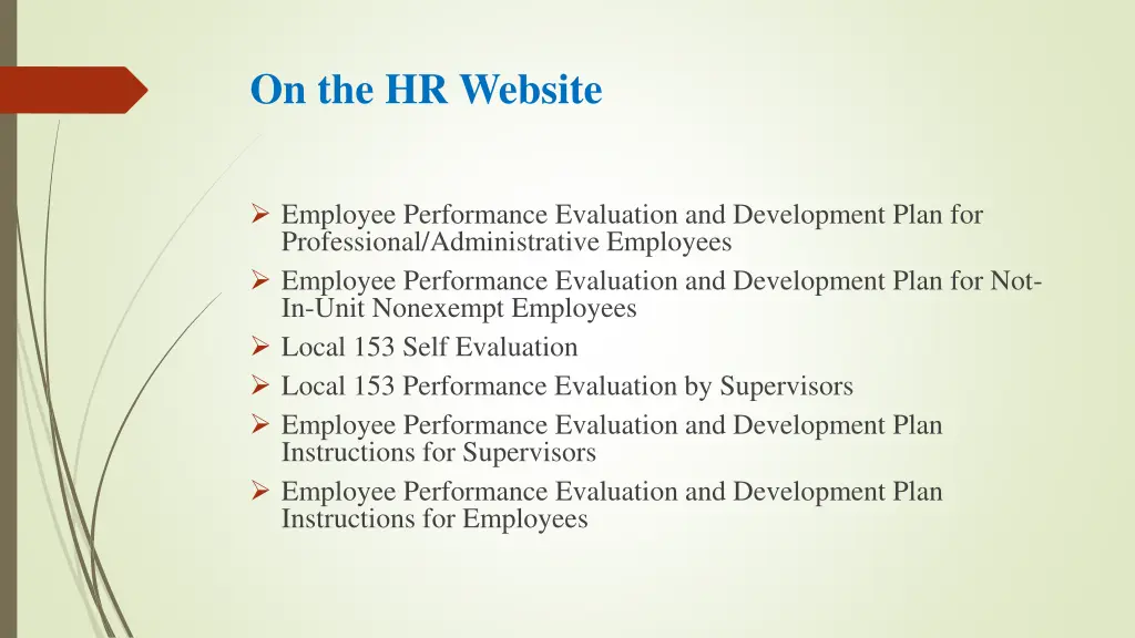 on the hr website