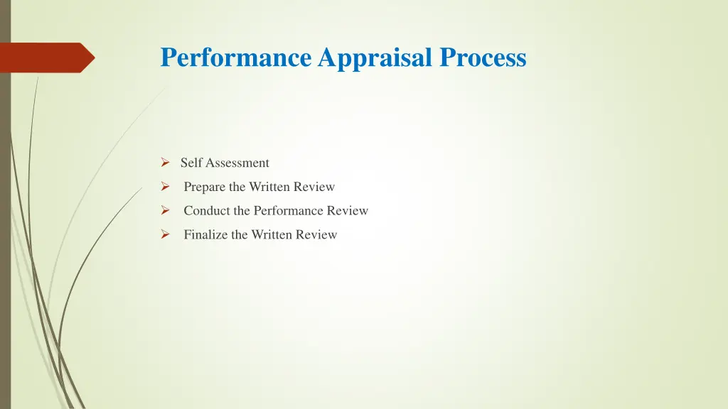 performance appraisal process