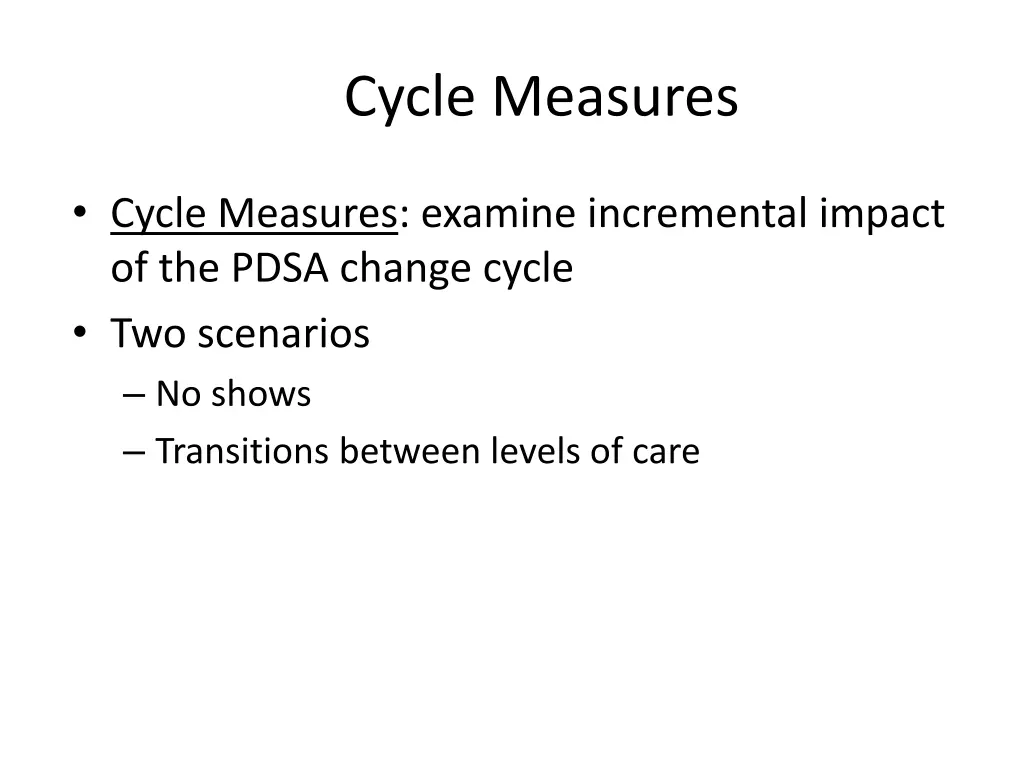 cycle measures