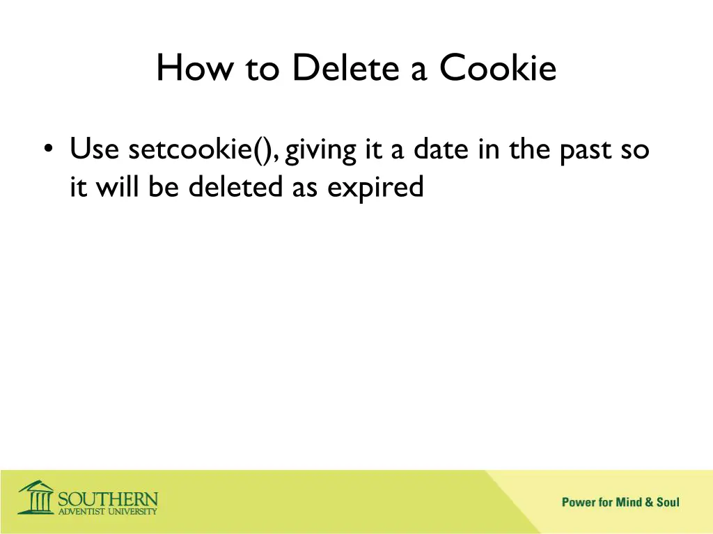 how to delete a cookie