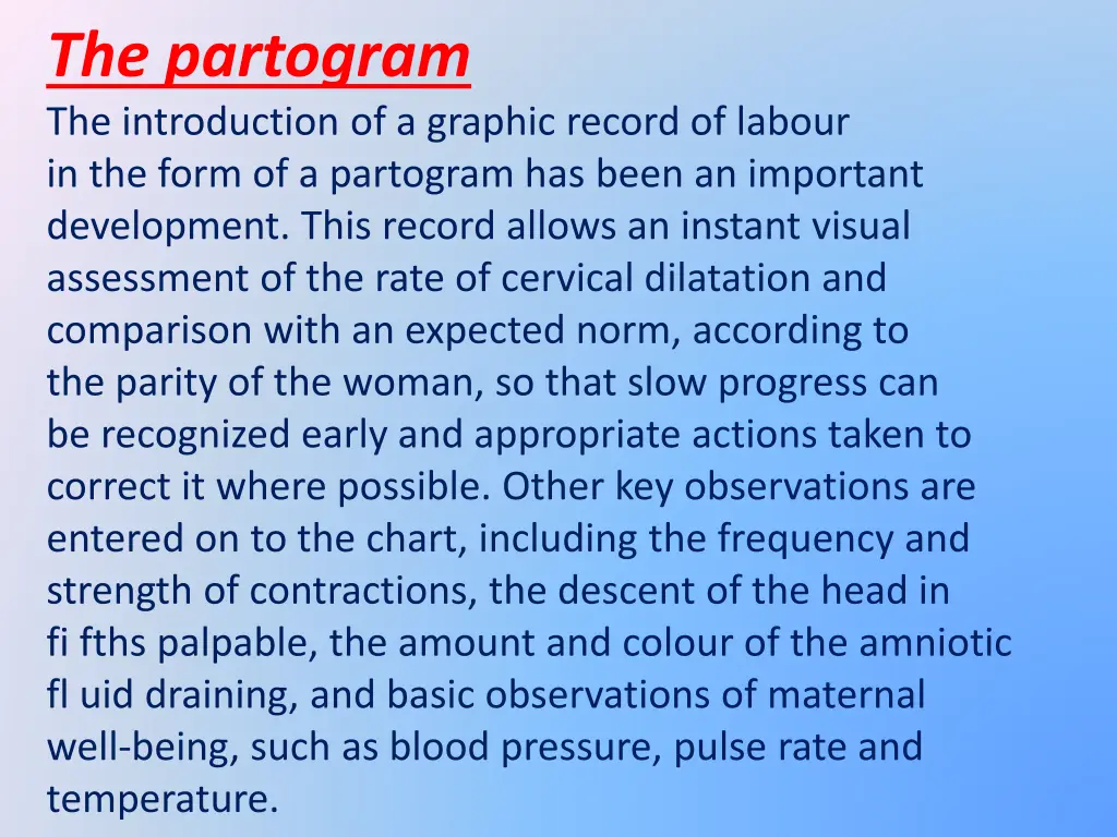 the partogram the introduction of a graphic