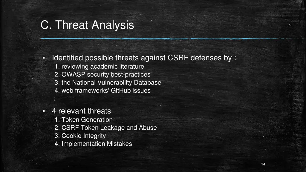 c threat analysis