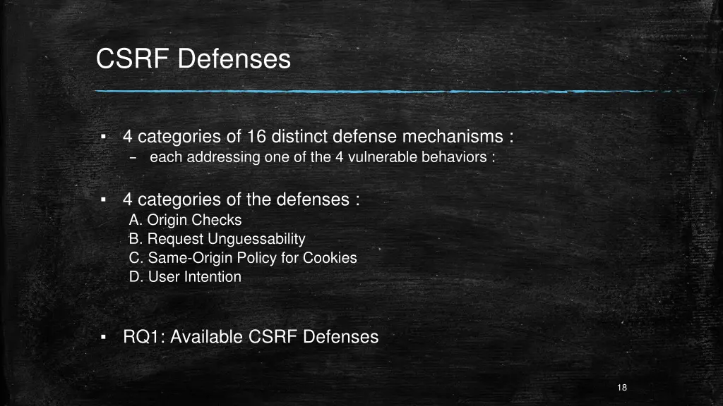 csrf defenses