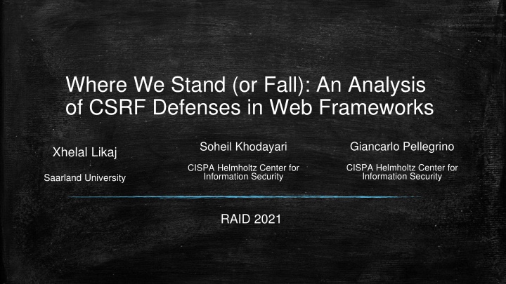 where we stand or fall an analysis of csrf