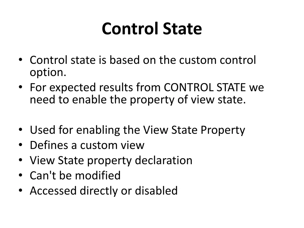 control state