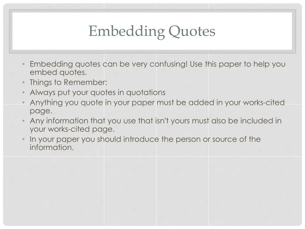 embedding quotes