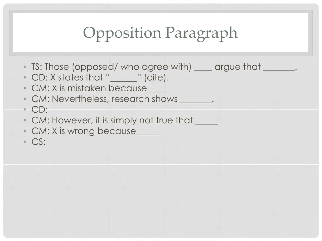 opposition paragraph 1