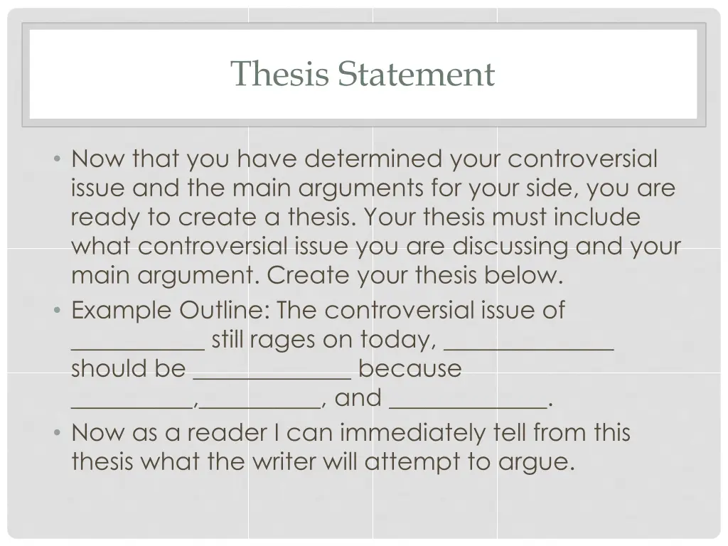 thesis statement