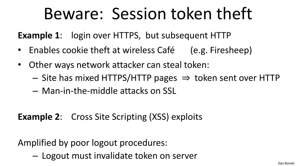 beware session token theft