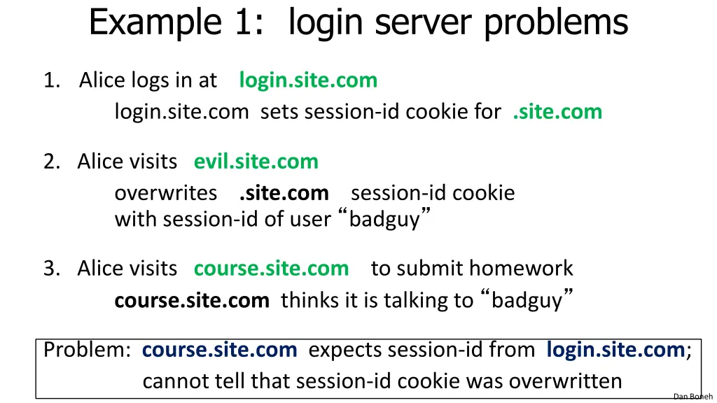 example 1 login server problems