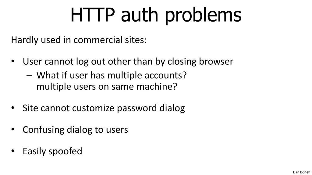 http auth problems