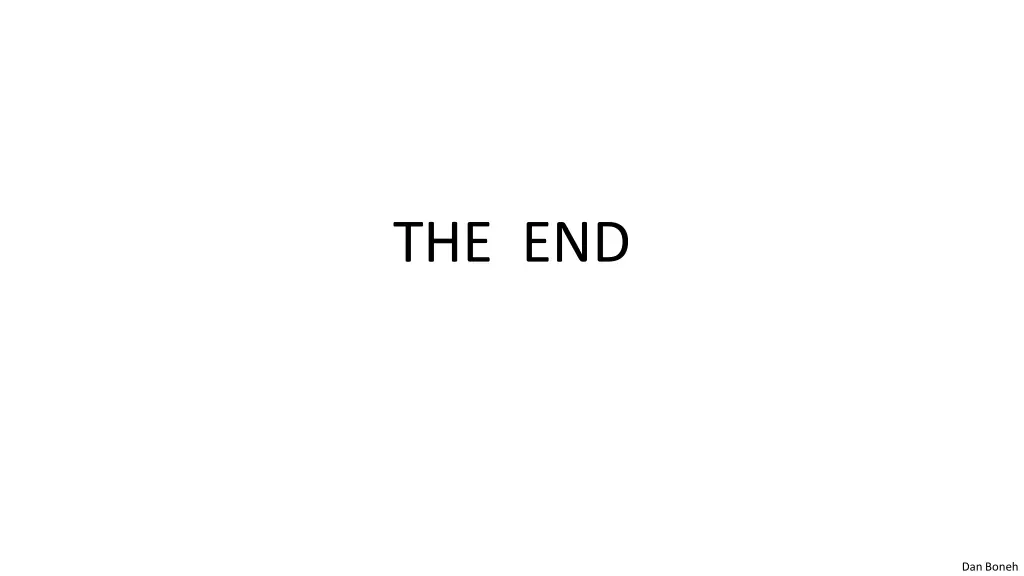 the end