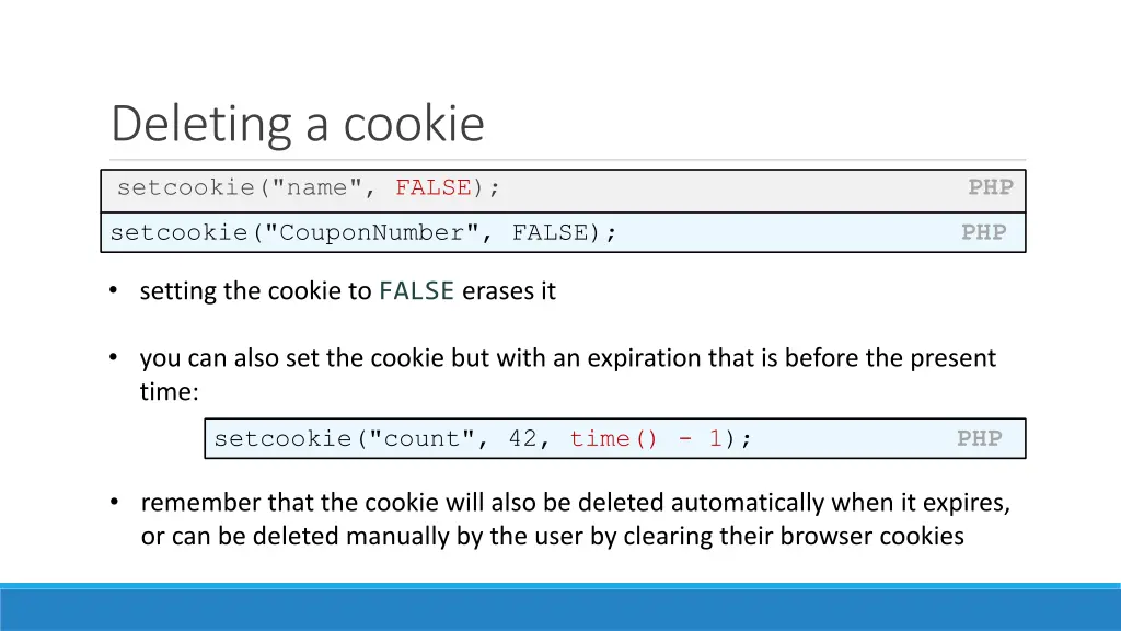 deleting a cookie