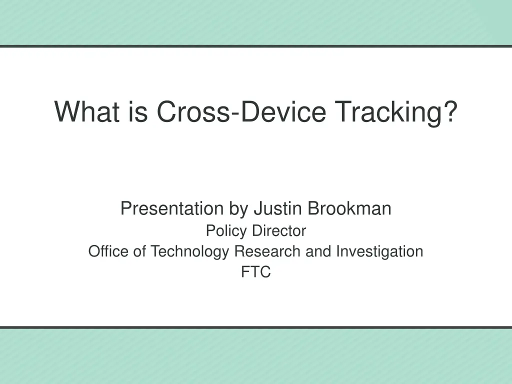 what is cross device tracking