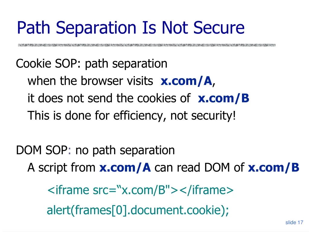 path separation is not secure