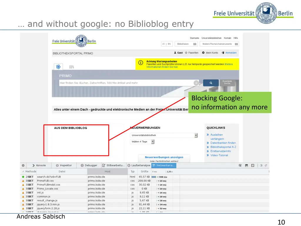 and without google no biblioblog entry