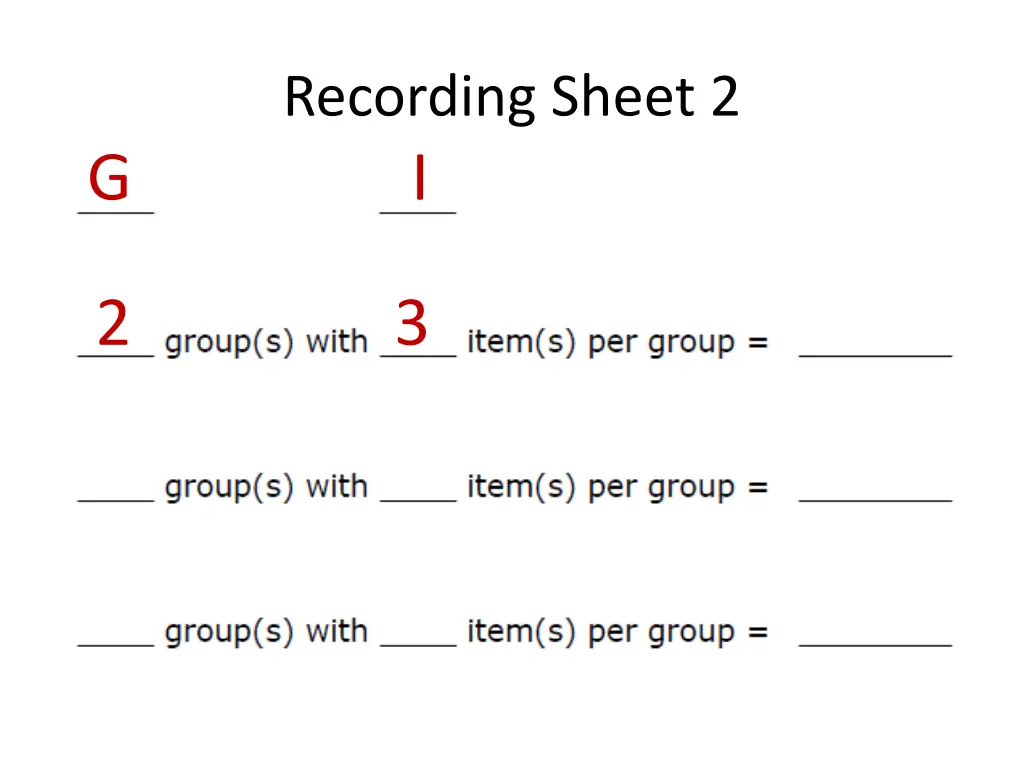 recording sheet 2 i