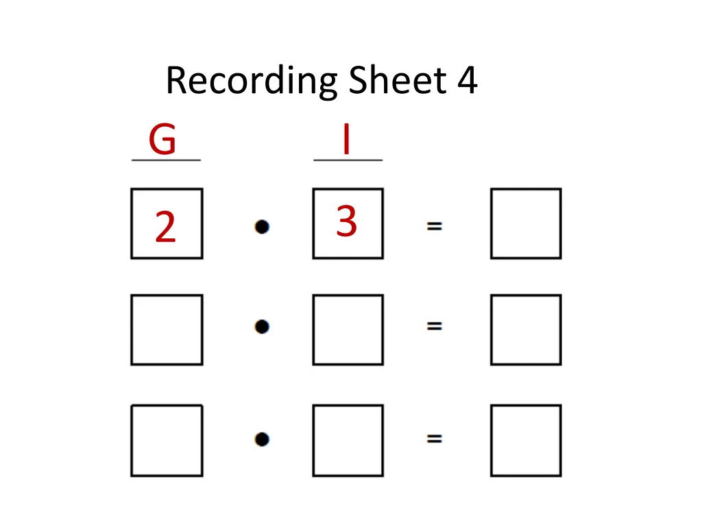 recording sheet 4 g