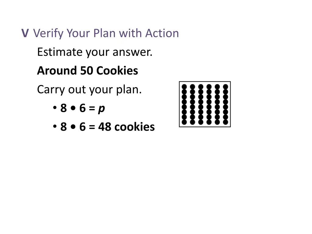 v verify your plan with action estimate your