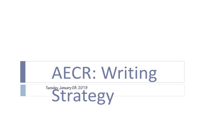 aecr writing strategy