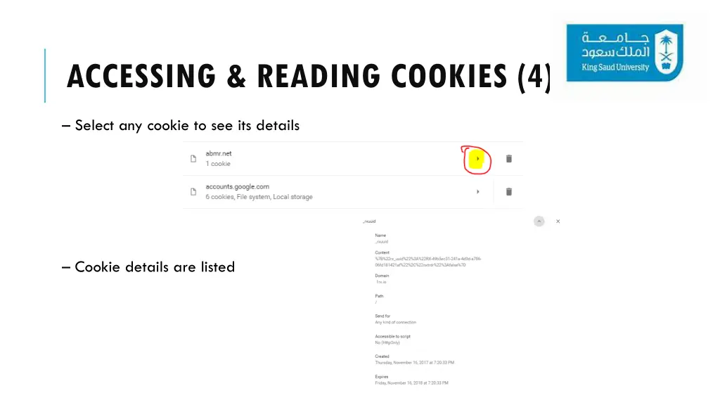 accessing reading cookies 4