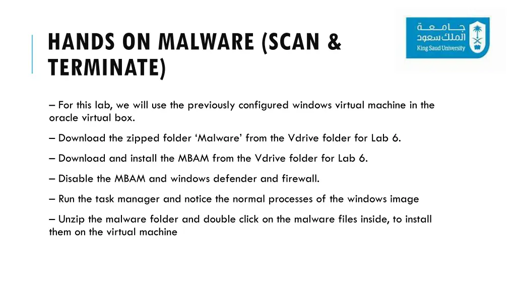 hands on malware scan terminate