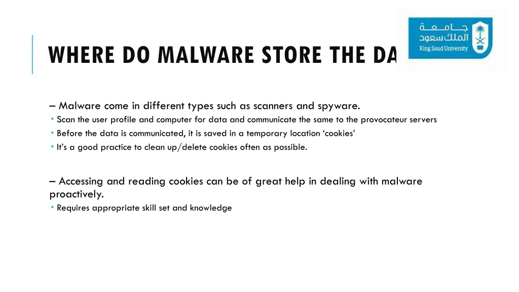 where do malware store the data