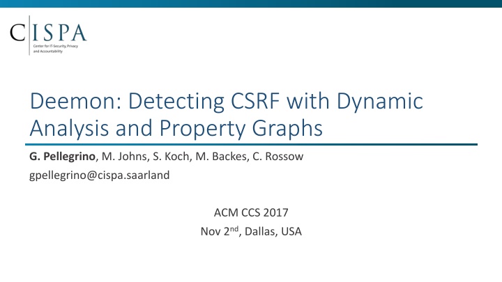 deemon detecting csrf with dynamic analysis