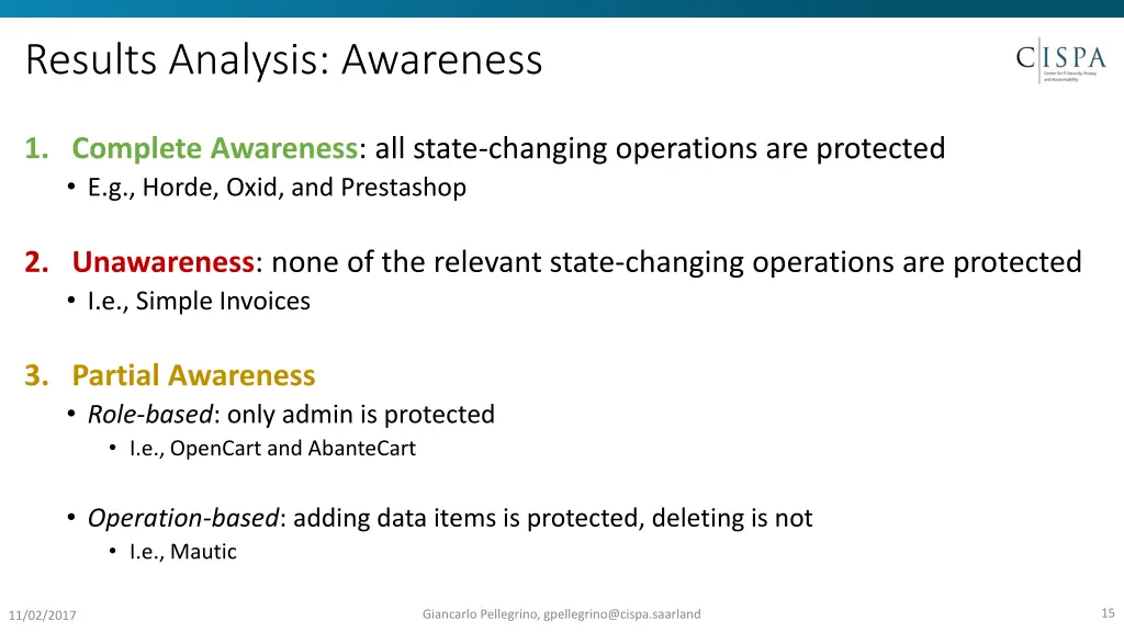 results analysis awareness