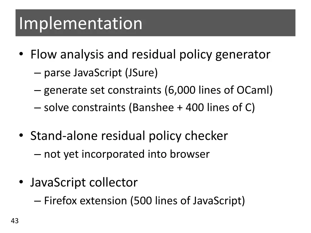 implementation