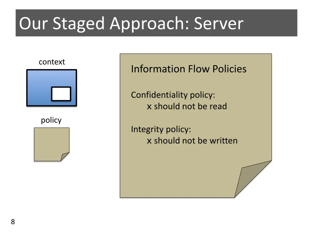 our staged approach server