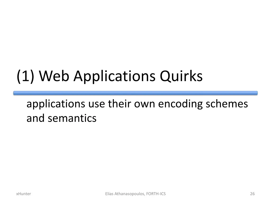 1 web applications quirks