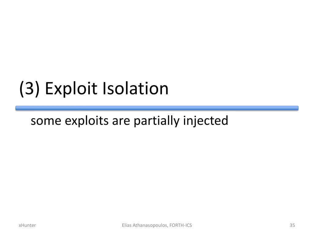 3 exploit isolation