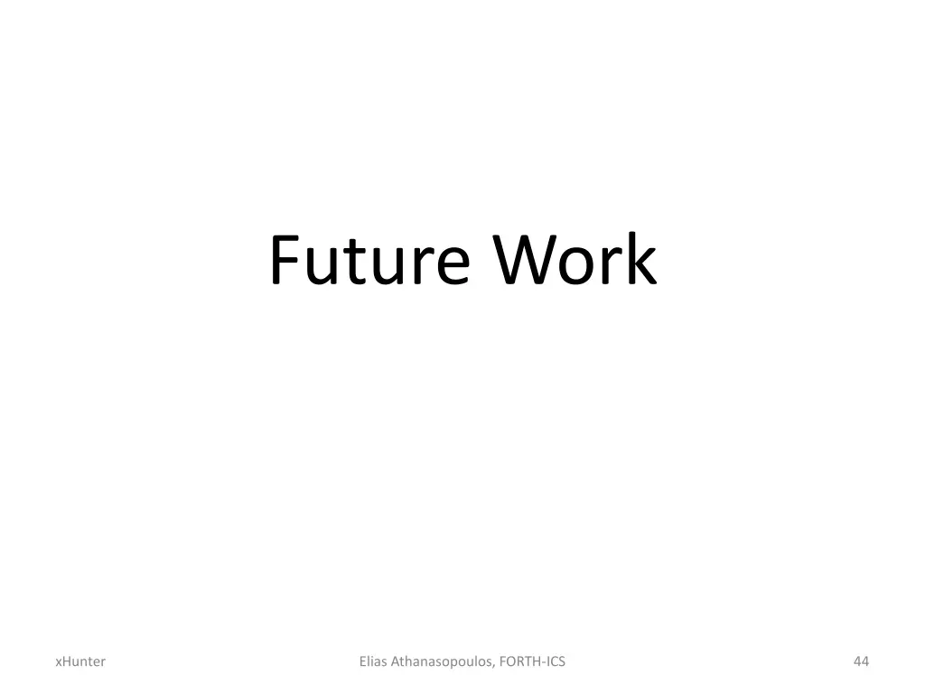 future work