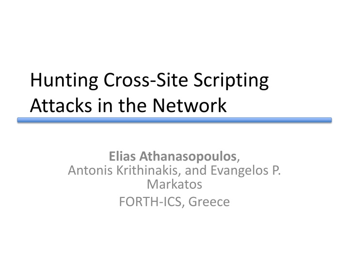 hunting cross site scripting attacks