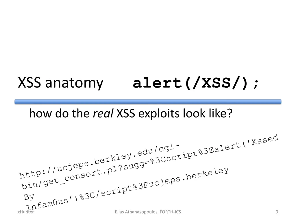 xss anatomy alert xss